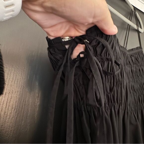 ZARA POPLIN DRESS WITH BOWS sz M - Picture 4 of 6